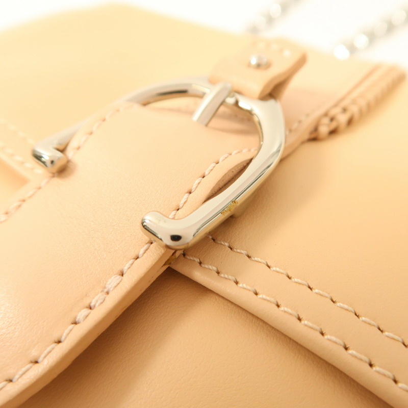 Longchamp 牛皮皮革Chain Shoulder銀扣鏈帶肩背袋-13