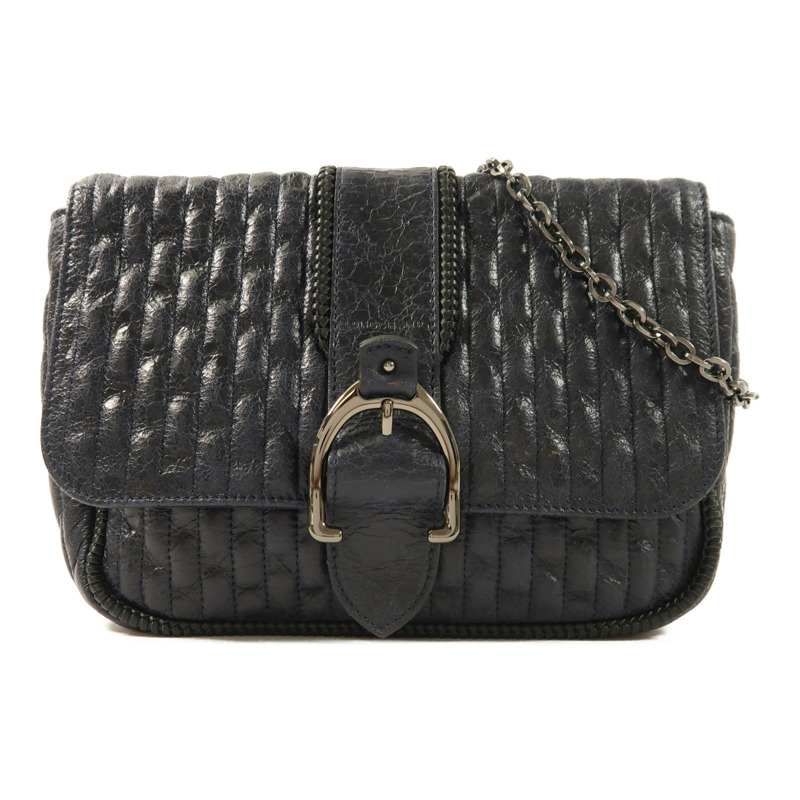 Longchamp 牛皮皮革Chain Shoulder鏈帶肩背袋-0