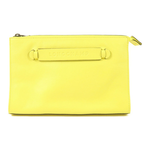 Longchamp 牛皮皮革Pouch手拿包