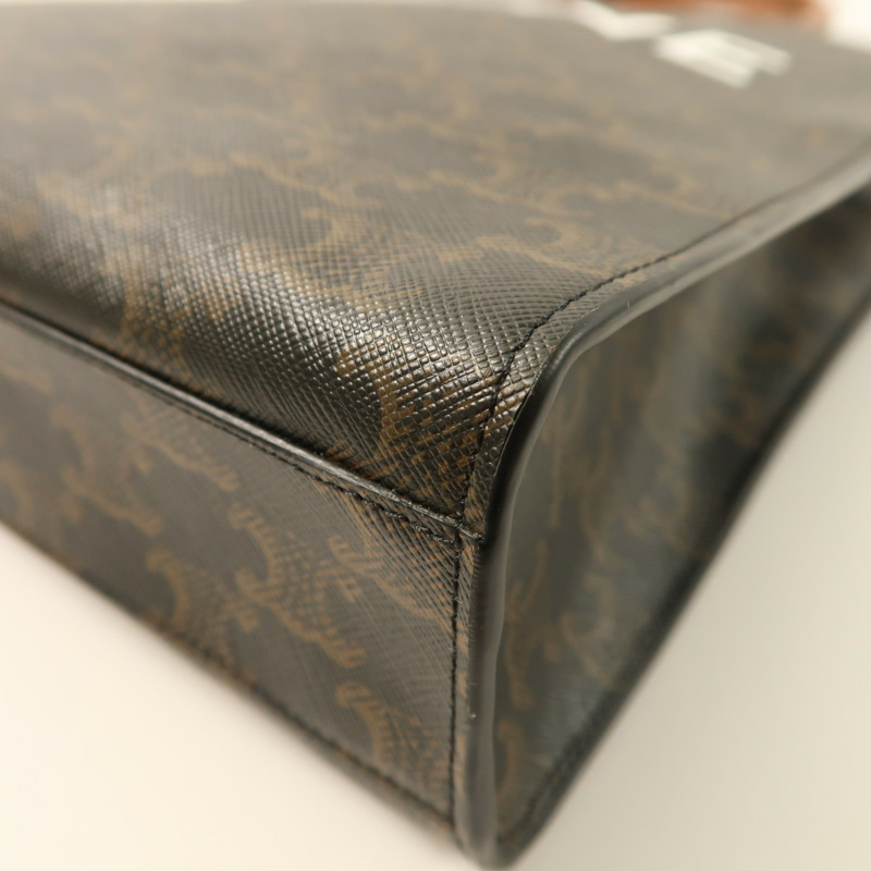 CELINE 塗層帆布Vertical Cabas In Triomphe金扣手挽肩背兩用袋-9