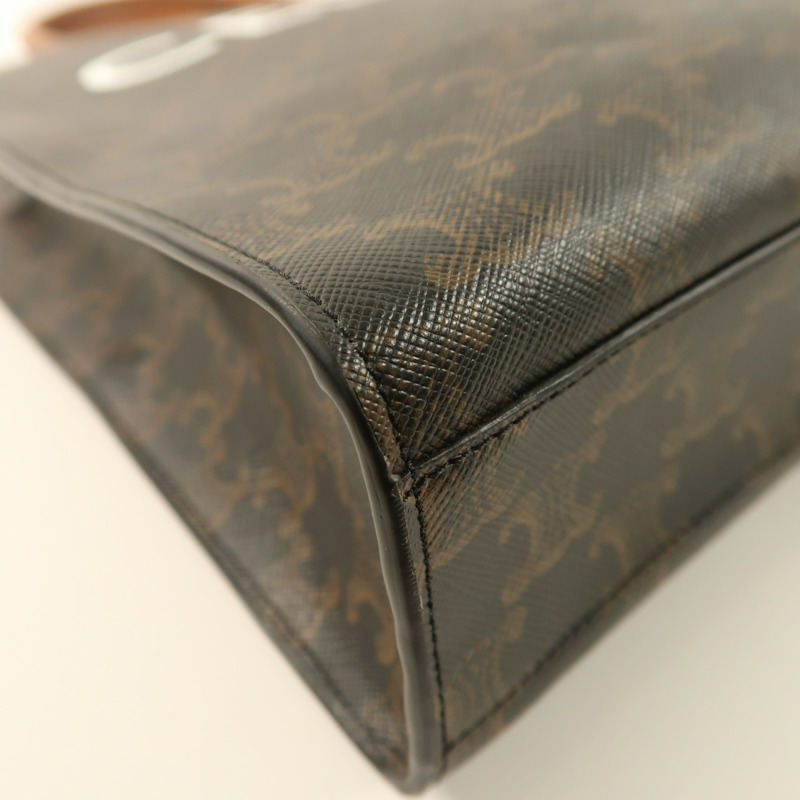 CELINE 塗層帆布Vertical Cabas In Triomphe金扣手挽肩背兩用袋-10