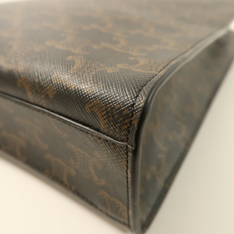 CELINE 塗層帆布Vertical Cabas In Triomphe金扣手挽肩背兩用袋-11