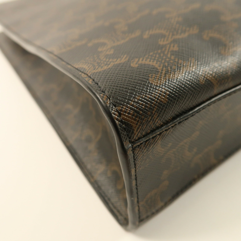 CELINE 塗層帆布Vertical Cabas In Triomphe金扣手挽肩背兩用袋-12