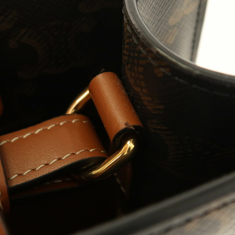 CELINE 塗層帆布Vertical Cabas In Triomphe金扣手挽肩背兩用袋-14