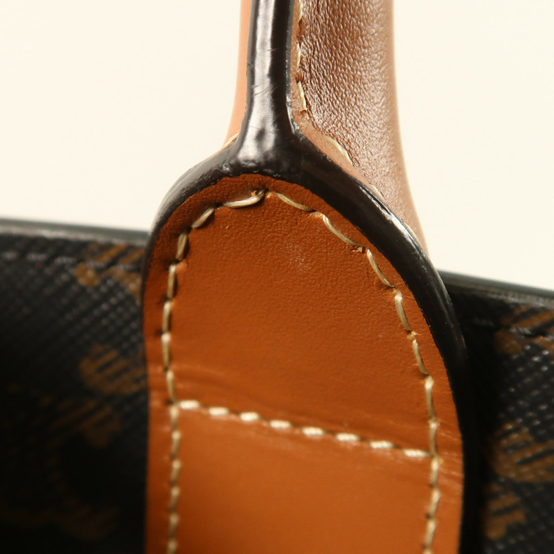 CELINE 塗層帆布Vertical Cabas In Triomphe金扣手挽肩背兩用袋-16