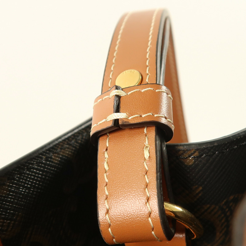 CELINE 塗層帆布Vertical Cabas In Triomphe金扣手挽肩背兩用袋-17