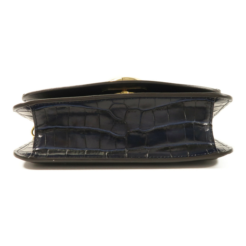 Chloe 牛皮皮革Chain Shoulder金扣鏈帶肩背袋-3