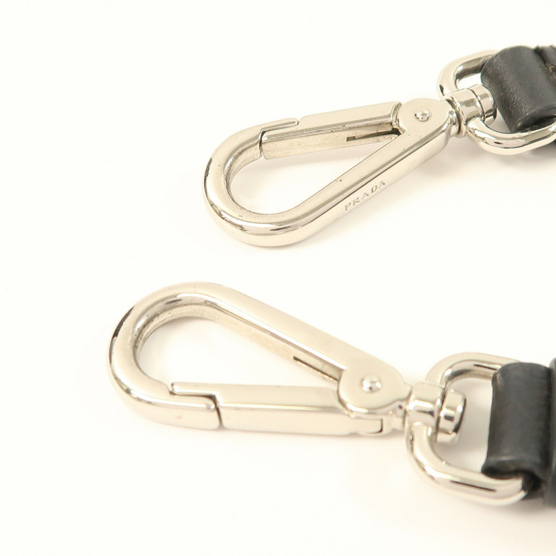 PRADA 牛皮皮革Shoulder Bag銀扣肩背袋-19