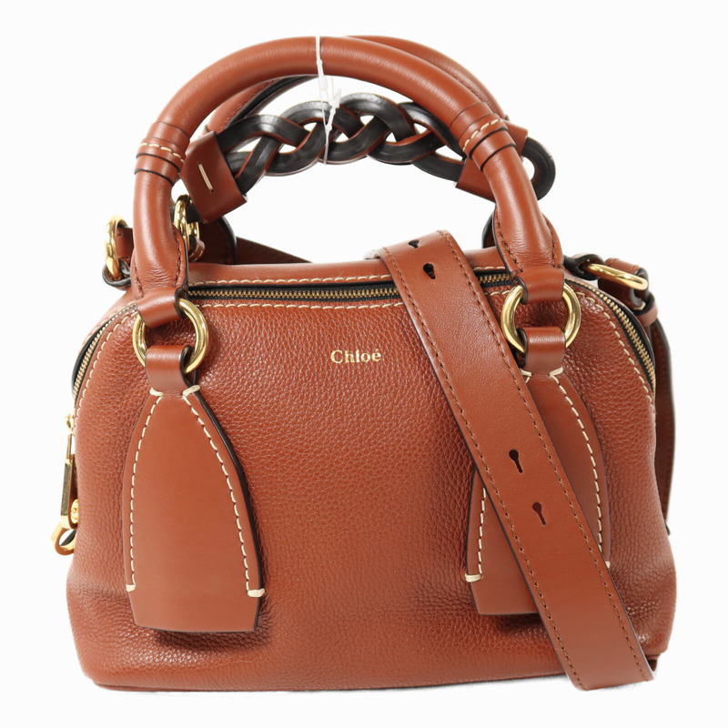 Chloe 牛皮皮革Daria Small金扣手挽肩背兩用袋-0