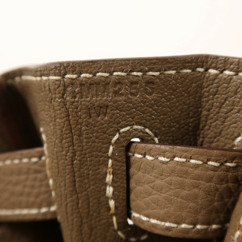 HERMES Togo皮革Kelly 28金扣手挽肩背兩用袋Etoupe-6