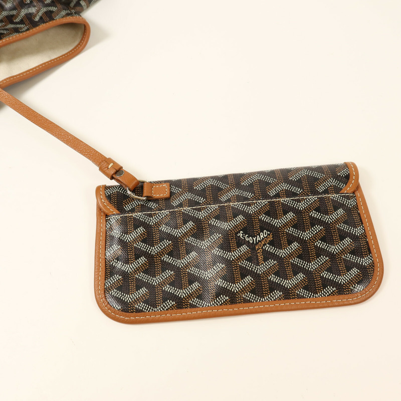 GOYARD 塗層帆布Saint Louis GM銀扣手挽袋-15