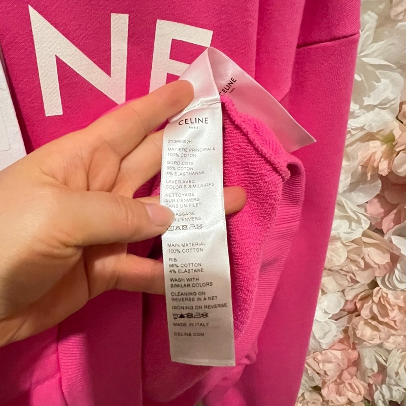 CELINE衛衣玫紅色xs碼-6