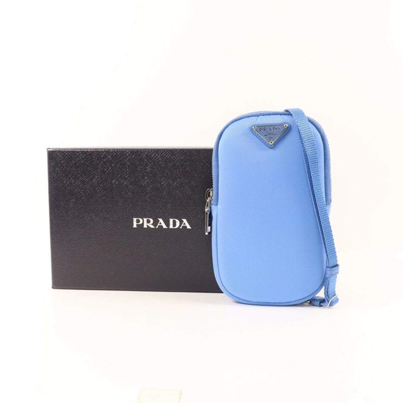 PRADA 尼龍Tessuto Phone Holder銀扣斜孭手機肩背袋-14