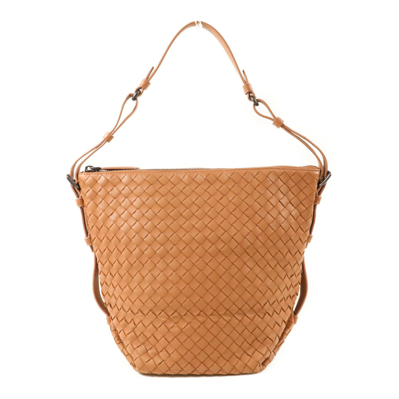 BOTTEGA VENETA 皮革Intrecciato Shoulder Bag金扣肩背袋-0