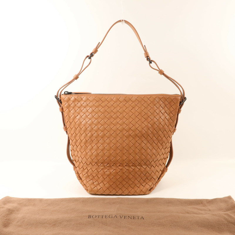 BOTTEGA VENETA 皮革Intrecciato Shoulder Bag金扣肩背袋-16