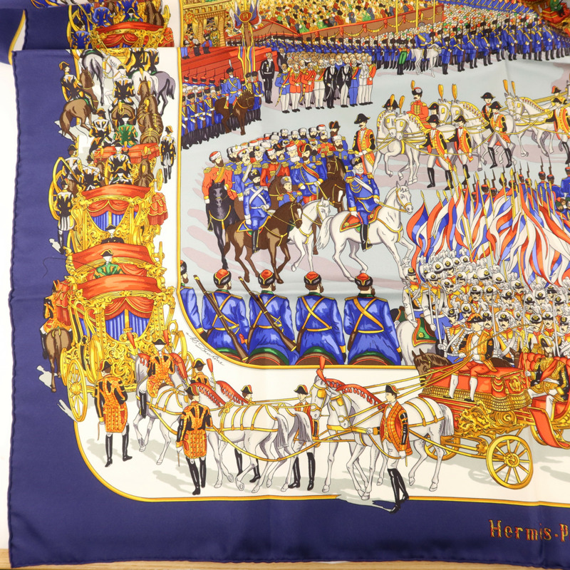 HERMES 絲質Scarf 90x90絲巾-4