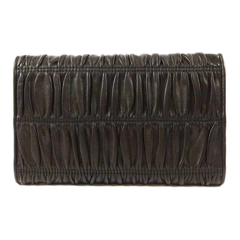 PRADA 羊皮皮革Nappa Gaufre金扣鏈帶肩背袋-1