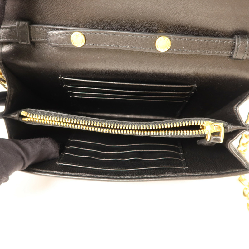 PRADA 羊皮皮革Nappa Gaufre金扣鏈帶肩背袋-5