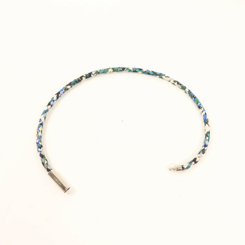 HERMES 絲質Goliath Double Tour銀扣手鏈-7