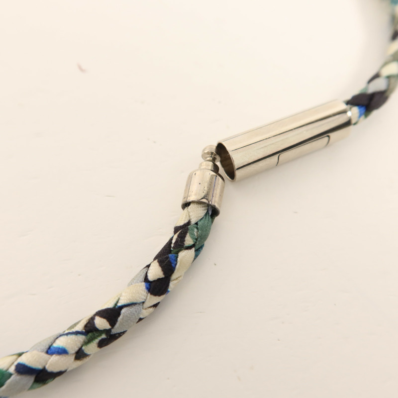 HERMES 絲質Goliath Double Tour銀扣手鏈-10