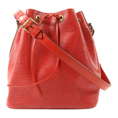 LOUIS VUITTON 水波紋牛皮革Petit Noe金扣肩背袋