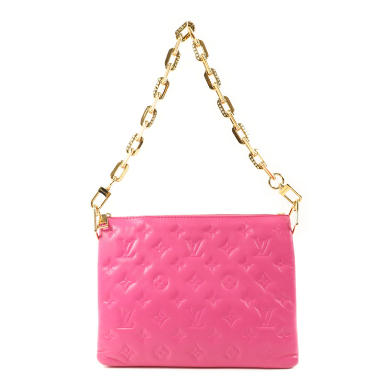 LOUIS VUITTON Monogram Embossed Coussin PM金扣肩背袋-1