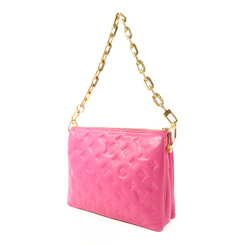 LOUIS VUITTON Monogram Embossed Coussin PM金扣肩背袋-2