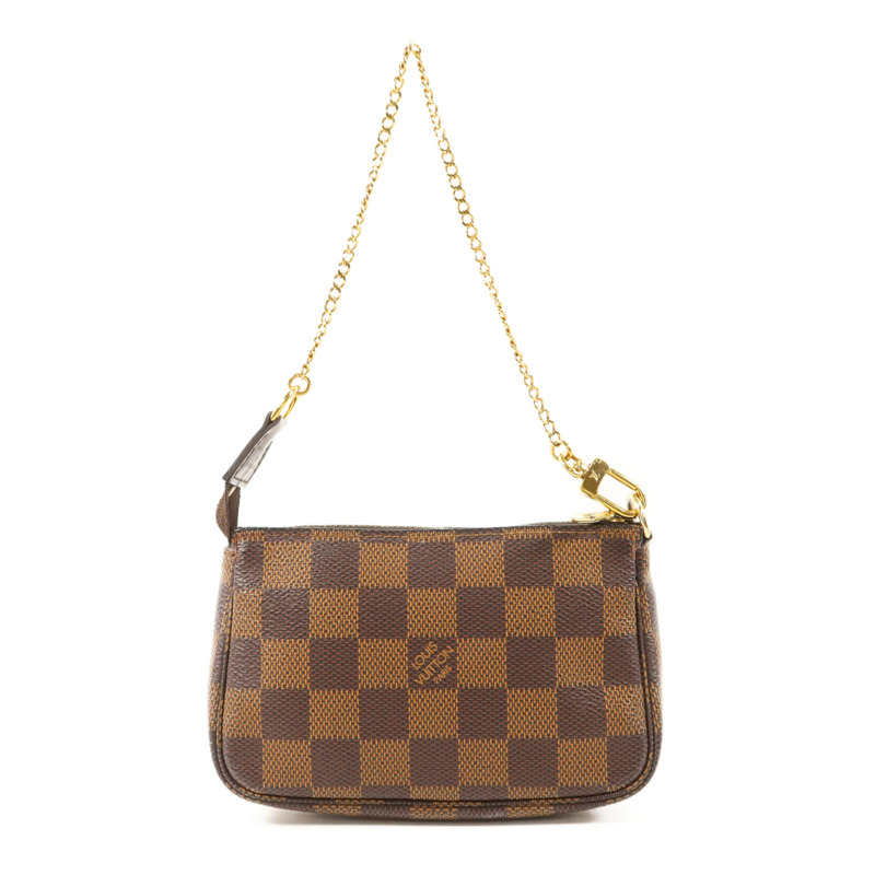 LOUIS VUITTON Damier Mini Pochette Accessoires金扣手拿包-1