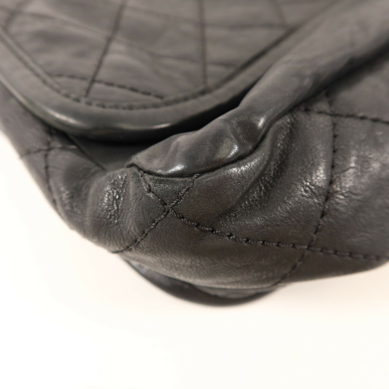 CHANEL 牛皮皮革Matelasse Chain Shoulder銀扣肩背袋-13