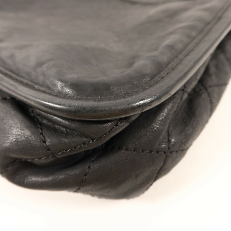 CHANEL 牛皮皮革Matelasse Chain Shoulder銀扣肩背袋-14