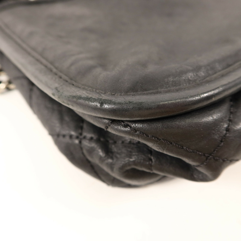 CHANEL 牛皮皮革Matelasse Chain Shoulder銀扣肩背袋-15