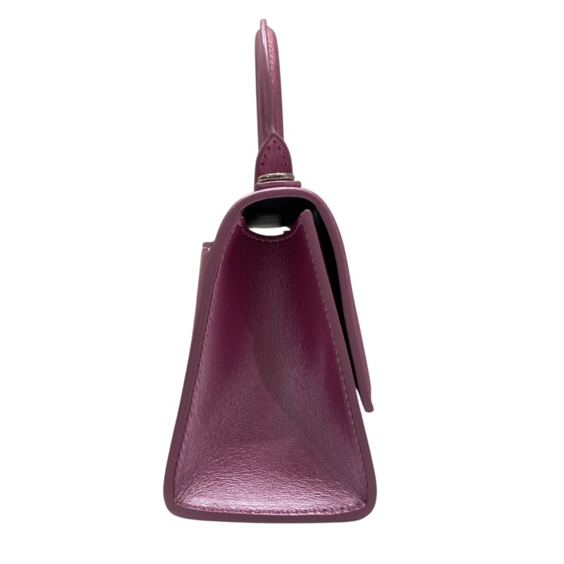 BALENCIAGA 巴黎世家 592833 HOURGLASS XS 沙漏包 手提包 肩背包 皮革 甜粉色 銀釦-3