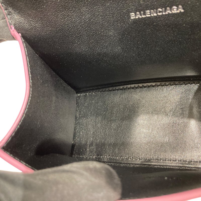 BALENCIAGA 巴黎世家 592833 HOURGLASS XS 沙漏包 手提包 肩背包 皮革 甜粉色 銀釦-14
