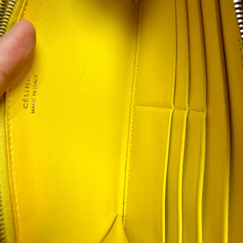 ✔️ Celine 荔枝紋牛皮拉鏈長夾 黑色-20