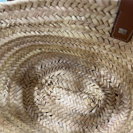 東區正精品㊣LOEWE Basket Natural Tan 咖啡皮革草編編織手提包沙灘包 RZ6242-3