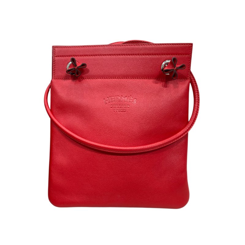 HERMES 愛馬仕 ALINE MINI 肩背包 紅色 SWIFT皮 銀釦-0