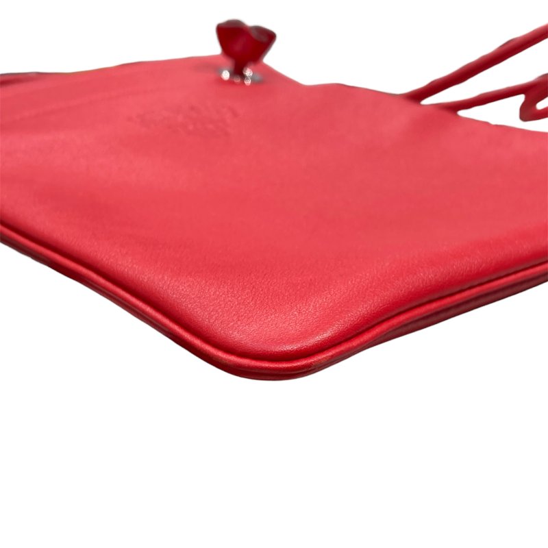 HERMES 愛馬仕 ALINE MINI 肩背包 紅色 SWIFT皮 銀釦-6