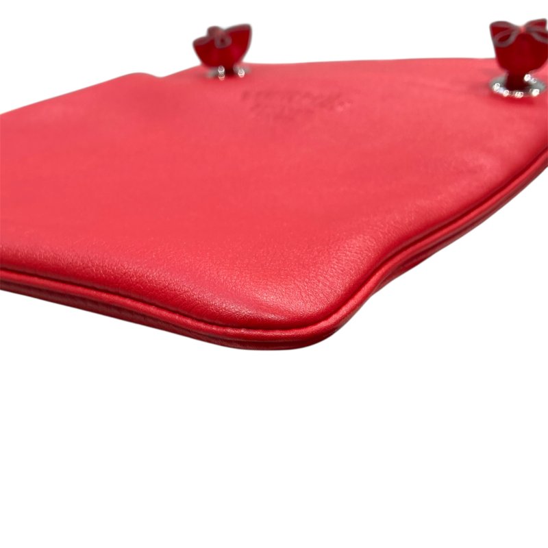 HERMES 愛馬仕 ALINE MINI 肩背包 紅色 SWIFT皮 銀釦-7