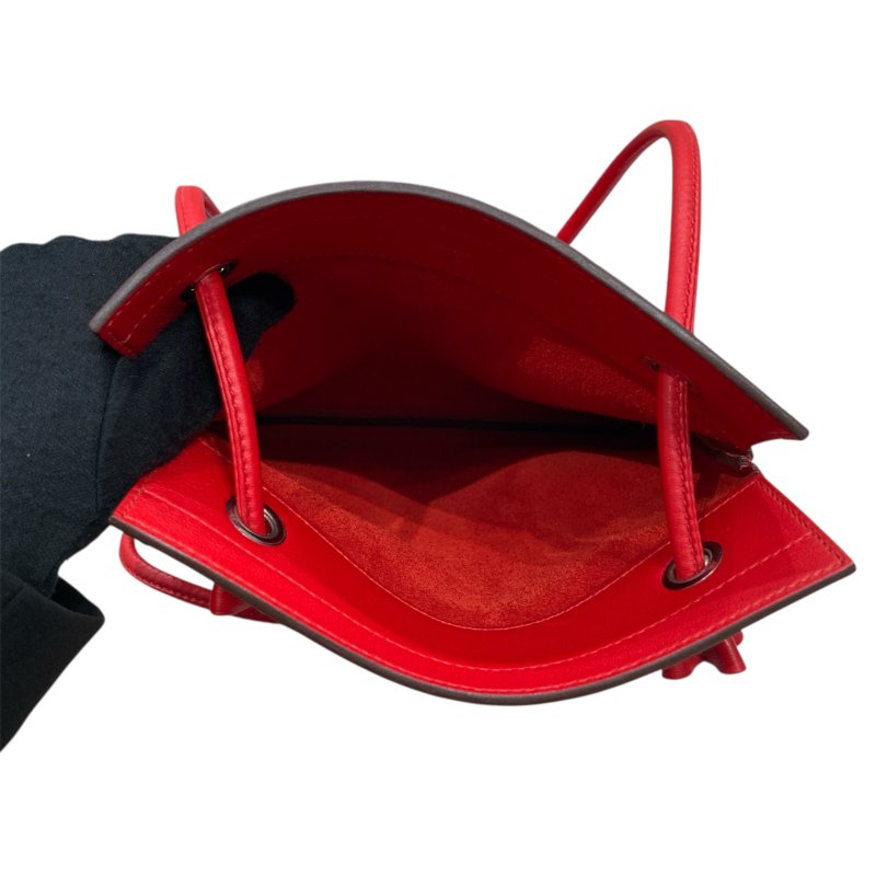HERMES 愛馬仕 ALINE MINI 肩背包 紅色 SWIFT皮 銀釦-8