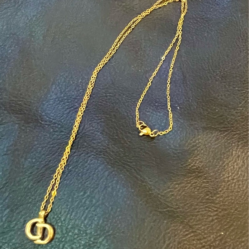 中古DIOR經典CD字母古銅項鏈-1