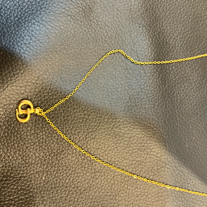 中古DIOR經典CD字母古銅項鏈-4