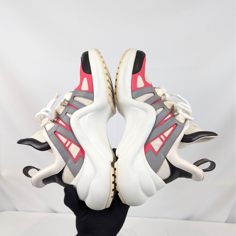 莉亞精品♡ LV Archlight 粉白運動鞋 #37.5 二手-6