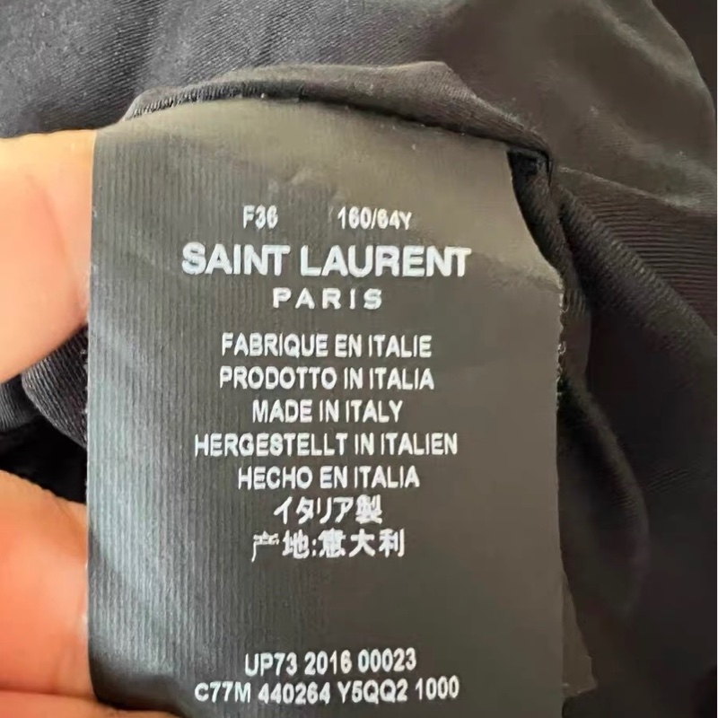 SAINT LAURENT羊皮伞裙36码-3