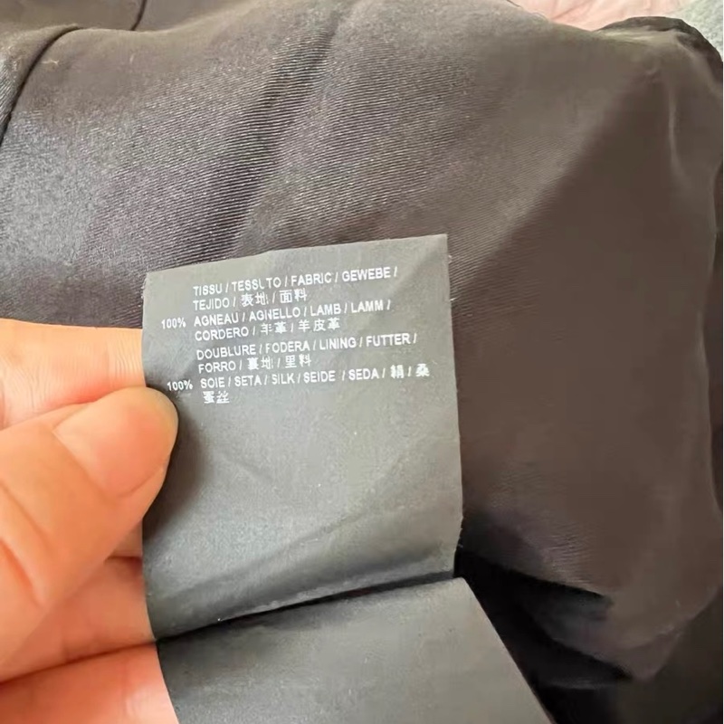 SAINT LAURENT羊皮伞裙36码-4