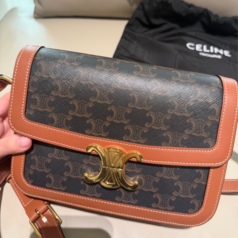 Celine Triomphe凱旋門 經典老花!-5