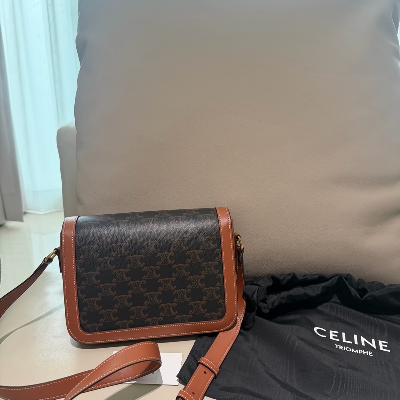 Celine Triomphe凱旋門 經典老花!-6