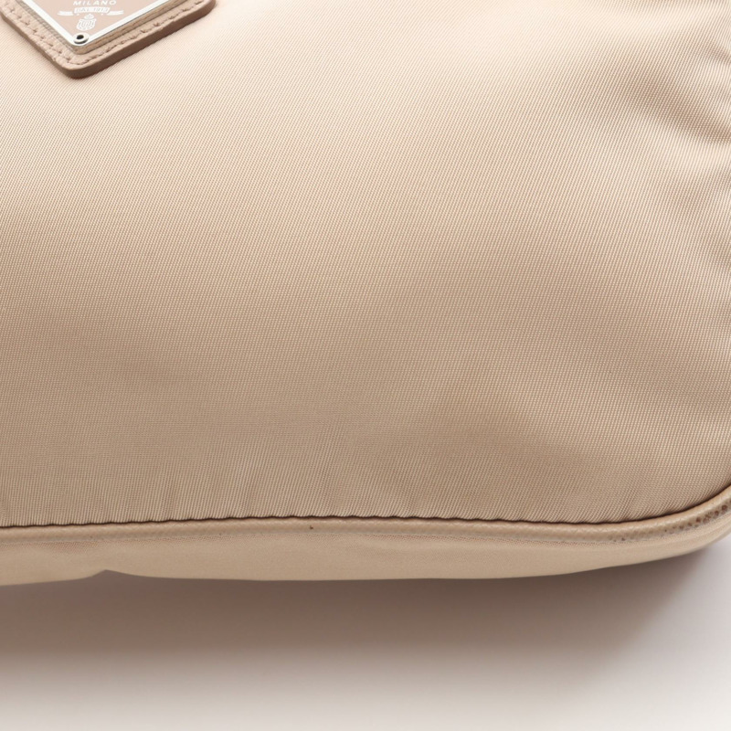 PRADA 2005 復刻版 2Way 單肩包 1BH204 尼龍皮革 米色 二手 女士-7