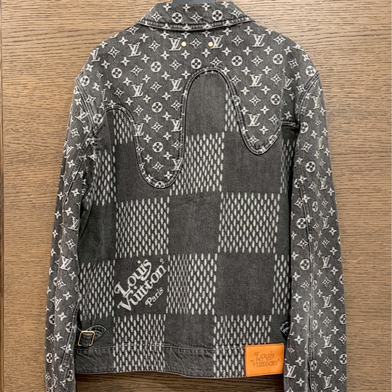 LV niog 2.0黑色拼接牛仔外套-1