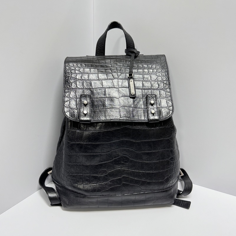 【超級新🌟】 YSL 聖羅蘭 鱷魚紋路 後背包🎒 (專櫃12萬!)-1