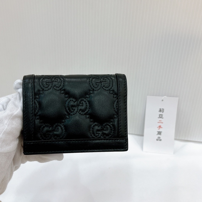 莉亞精品♡Gucci 723786 對開短夾 壓紋的GG 二手-2